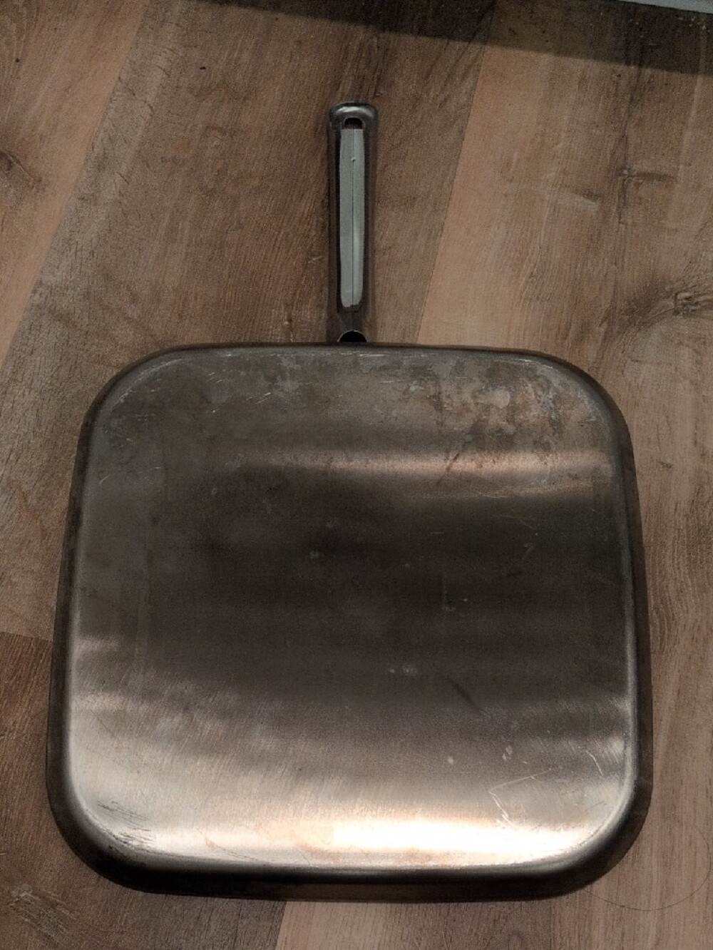 Cutco 5 ply Stainless Steel Cookware square griddle pan - Silver Finish - Picture 3 of 7
